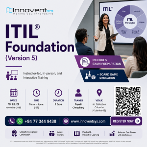 InnoventSys, ITIL, ITIL Foundation, ITIL Version 5, ITIL Foundation Version 5, ITIL Training, ITIL Course, ITIL Certification, ITSM, IT Service Management, ITIL Exam, Professional Certification, Career Development, IT Professionals, Upskilling, Corporate Training, Digital One Labs 